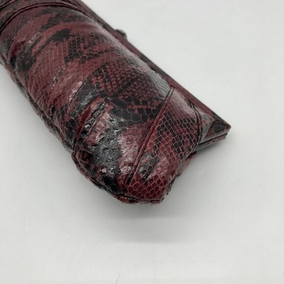 Kotur Pink And Black Snakeskin Clutch - Picture 6 of 10